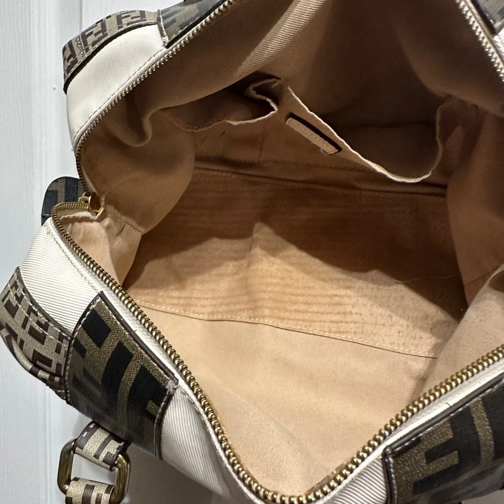 Fendi White and Brown Satchel - Picture 16 of 16